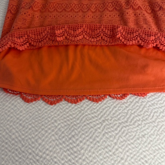Dana Buchman Orange Lace Long Sleeve Dress - Picture 3 of 8